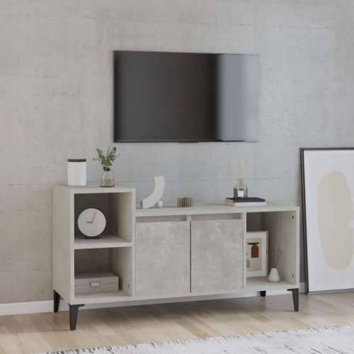 TV ormarić boja betona 100x35x55 cm od konstruiranog drva - Beton siva 1 Cijena