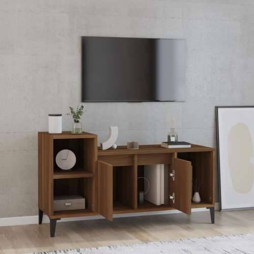 TV ormarić boja smeđeg hrasta 100x35x55 cm konstruirano drvo - Smeđi hrast 1 Cijena