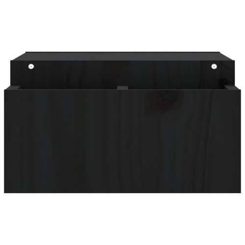 Stalak za monitor crni 70x27,5x15 cm od masivne borovine Cijena
