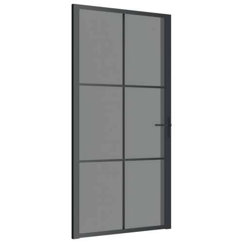 Unutarnja vrata 102,5x201,5 cm crna od ESG stakla i aluminija Cijena