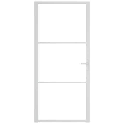 Unutarnja vrata 93 x 201,5 cm Bijela od ESG stakla i aluminija Cijena