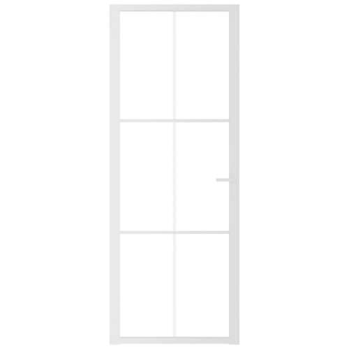 Unutarnja vrata 76 x 201,5 cm Bijela od ESG stakla i aluminija Cijena