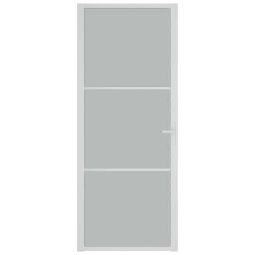 Unutarnja vrata 83 x 201,5 cm Bijela od mat stakla i aluminija Cijena