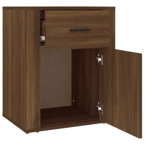 Noćni ormarić Smeđi hrast 50 x 36 x 60 cm od konstruiranog drva - Smeđi hrast 1 Cijena