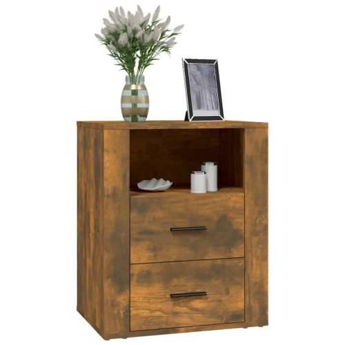 Noćni ormarić dimljenog hrasta 50x36x60cm od konstruiranog drva - Dimljeni hrast 1 Cijena