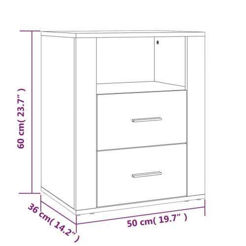 Noćni ormarić dimljenog hrasta 50x36x60cm od konstruiranog drva - Dimljeni hrast 1 Cijena