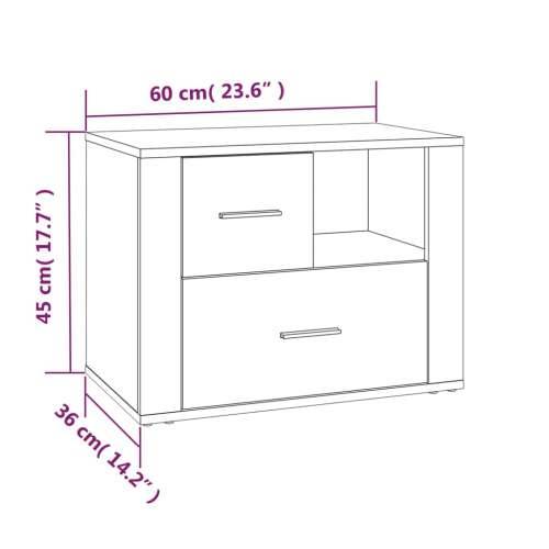 Noćni ormarić boja hrasta sonome 60x36x45 cm konstruirano drvo - Sivi hrast sonoma 1 Cijena