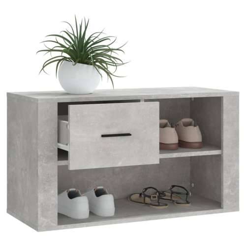 Ormarić za cipele boja betona 80x35x45 cm konstruirano drvo - Beton siva 1 Cijena