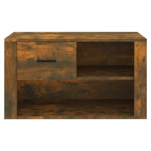 Ormarić za cipele dimljeni hrast 80x35x45 cm konstruirano drvo - Dimljeni hrast 1 Cijena
