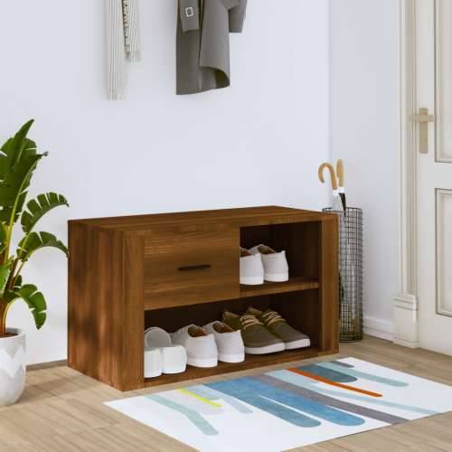 Ormarić za cipele smeđi hrast 80x35x45 cm konstruirano drvo - Smeđi hrast 1 Cijena