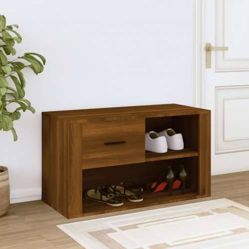 Ormarić za cipele smeđi hrast 80x35x45 cm konstruirano drvo - Smeđi hrast 1 Cijena