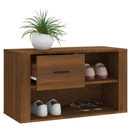 Ormarić za cipele smeđi hrast 80x35x45 cm konstruirano drvo - Smeđi hrast 1 Cijena