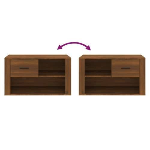 Ormarić za cipele smeđi hrast 80x35x45 cm konstruirano drvo - Smeđi hrast 1 Cijena