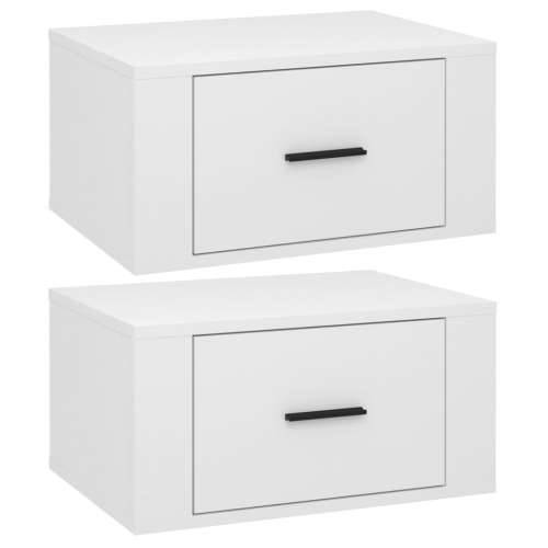 Zidni noćni ormarići 2 kom visoki sjaj bijeli 50x36x25 cm - Visoko sjajno bijela 2 Cijena