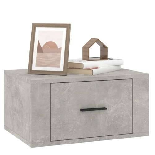 Zidni noćni ormarić siva boja betona 50x36x25 cm - Beton siva 1 Cijena