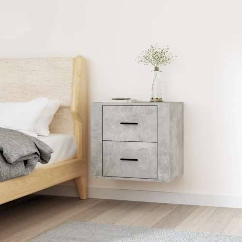 Zidni noćni ormarić siva boja betona 50x36x47 cm - Beton siva 1 Cijena