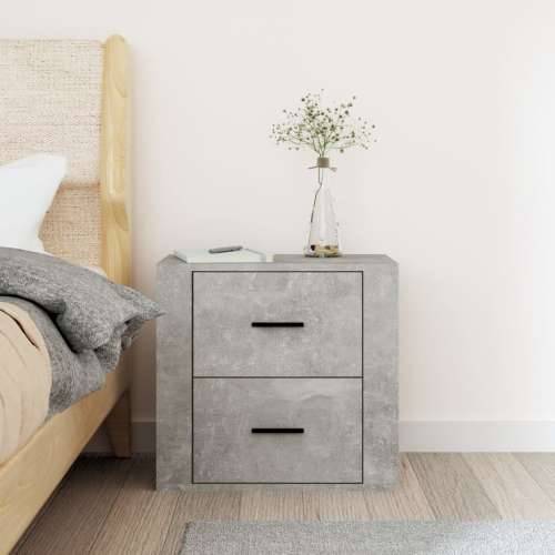 Zidni noćni ormarić siva boja betona 50x36x47 cm - Beton siva 1 Cijena