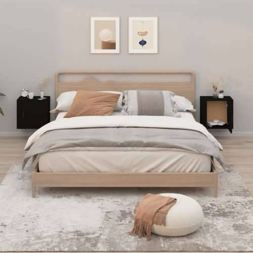 Zidni noćni ormarići 2 kom Crna 50x36x47 cm - Crna 2 Cijena