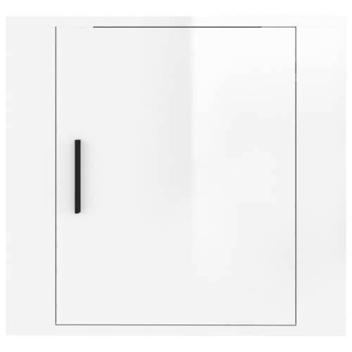 Zidni noćni ormarić bijeli visokog sjaja 50x36x47 cm - Visoko sjajno bijela 1 Cijena
