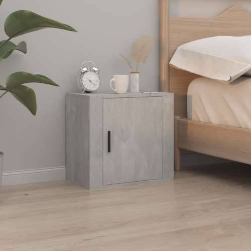 Zidni noćni ormarići 2 kom siva boja betona 50x30x47 cm - Beton siva 2 Cijena