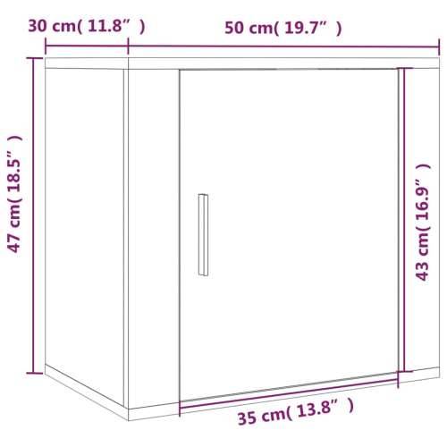 Zidni noćni ormarići 2 kom siva boja betona 50x30x47 cm - Beton siva 2 Cijena