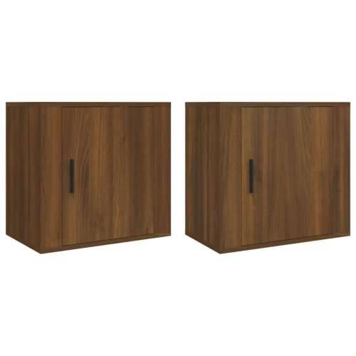 Zidni noćni ormarići 2 kom smeđa boja hrasta 50x30x47 cm - Smeđi hrast 2 Cijena
