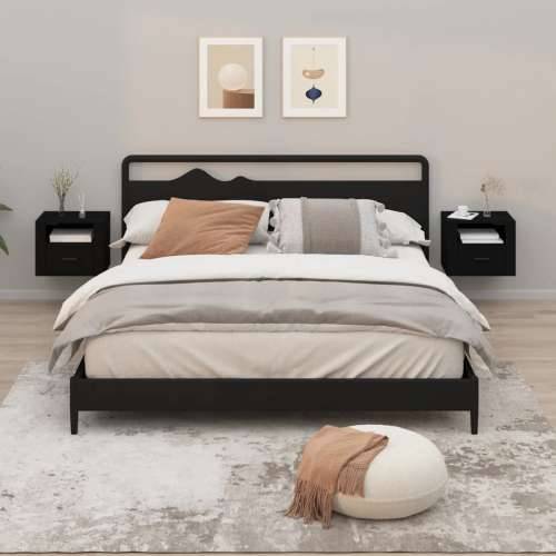 Zidni noćni ormarići 2 kom Crna 50x36x40 cm - Crna 2 Cijena