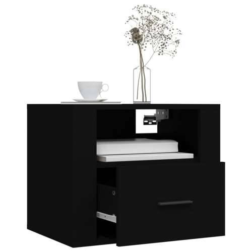 Zidni noćni ormarići 2 kom Crna 50x36x40 cm - Crna 2 Cijena