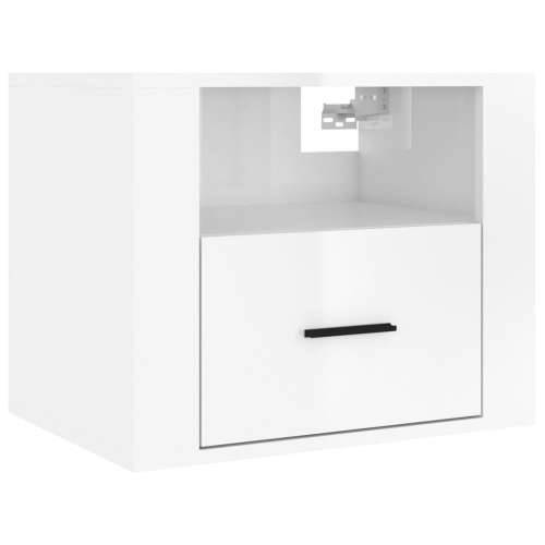 Zidni noćni ormarići 2 kom visoki sjaj bijeli 50x36x40 cm - Visoko sjajno bijela 2 Cijena