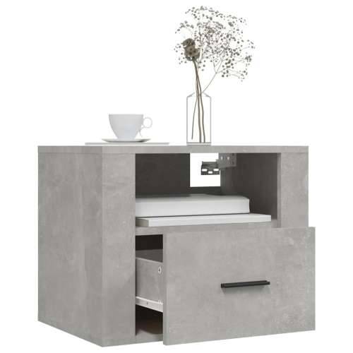 Zidni noćni ormarić siva boja betona 50x36x40 cm - Beton siva 1 Cijena