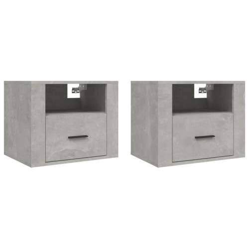Zidni noćni ormarići 2 kom siva boja betona 50x36x40 cm - Beton siva 2 Cijena