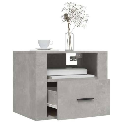 Zidni noćni ormarići 2 kom siva boja betona 50x36x40 cm - Beton siva 2 Cijena