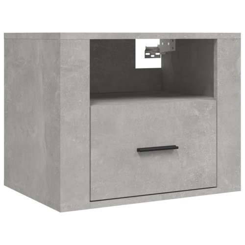 Zidni noćni ormarići 2 kom siva boja betona 50x36x40 cm - Beton siva 2 Cijena