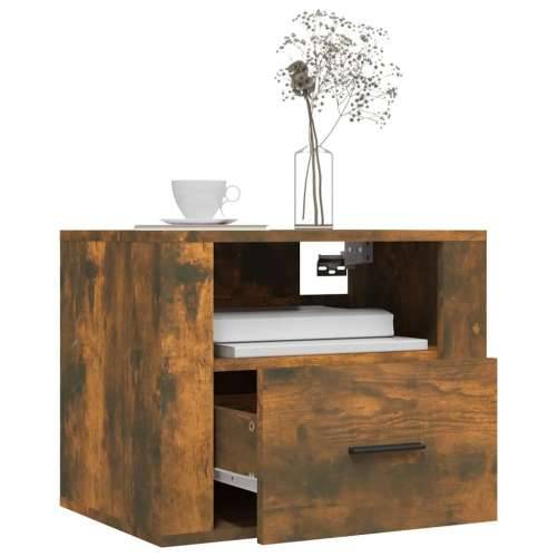 Zidni noćni ormarići 2 kom dimljenog hrasta 50x36x40 cm - Dimljeni hrast 2 Cijena