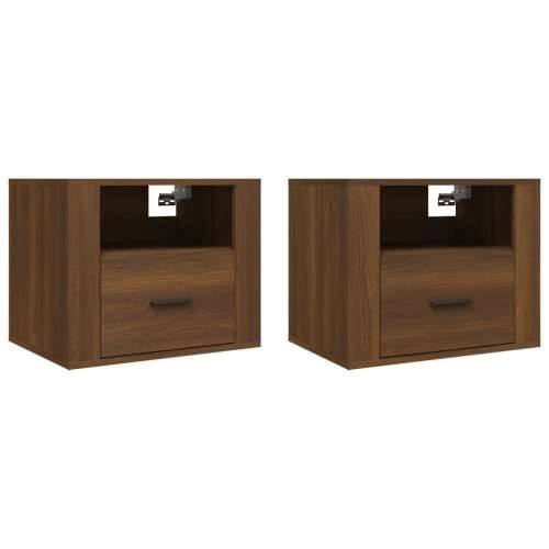 Zidni noćni ormarići 2 kom smeđa boja hrasta 50x36x40 cm - Smeđi hrast 2 Cijena