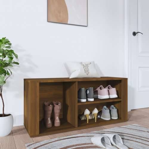 Ormarić za cipele smeđi hrast 100x35x45 cm konstruirano drvo - Smeđi hrast 1 Cijena
