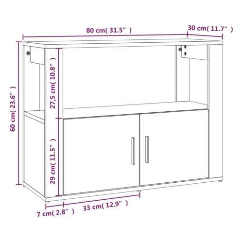 Komoda boja hrasta sonome 80x30x60 cm konstruirano drvo - sonoma hrast 1 Cijena