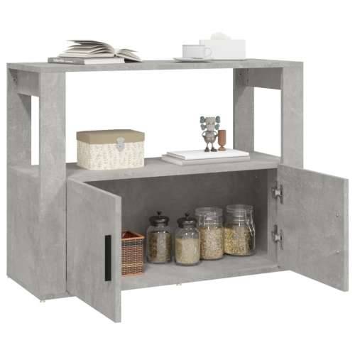 Komoda siva boja betona 80x30x60 cm od konstruiranog drva - Beton siva 1 Cijena