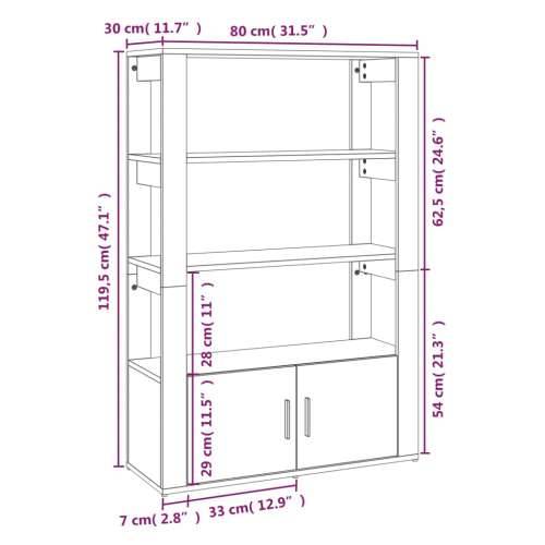 Komoda boja hrasta sonome 80x30x119,5 cm od konstruiranog drva - sonoma hrast 1 Cijena