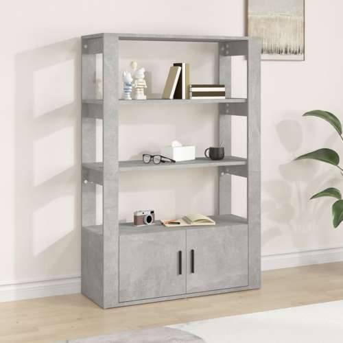 Komoda siva boja betona 80x30x119,5 cm od konstruiranog drva - Beton siva 1 Cijena