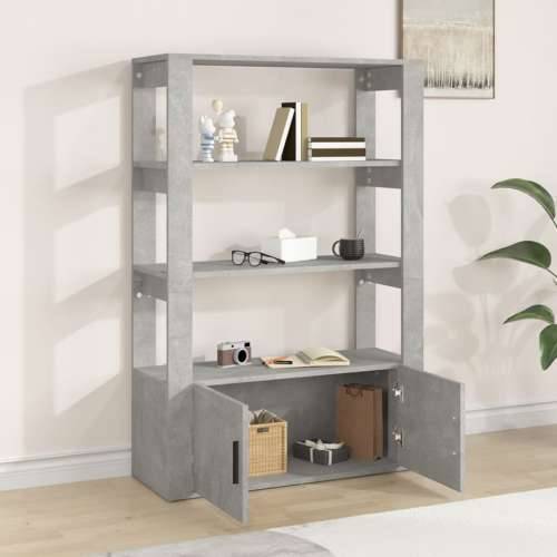 Komoda siva boja betona 80x30x119,5 cm od konstruiranog drva - Beton siva 1 Cijena