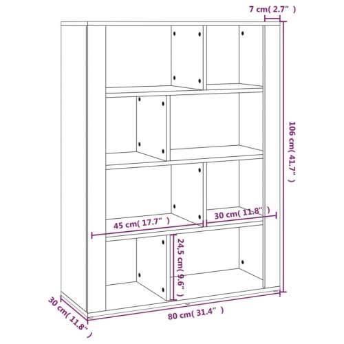 Komoda sivog hrasta sonome 80x30x106 cm od konstruiranog drva - Sivi hrast sonoma 1 Cijena