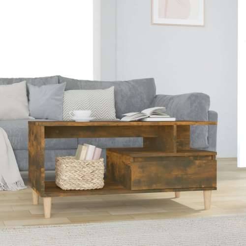 Stolić za kavu boja hrasta 90x49x45 cm konstruirano drvo - Dimljeni hrast 1 Cijena