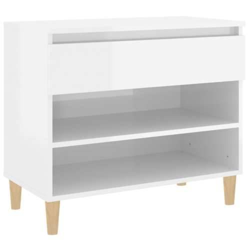 Ormarić za cipele sjajni bijeli 70x36x60 cm konstruirano drvo - Visoko sjajno bijela 1 Cijena