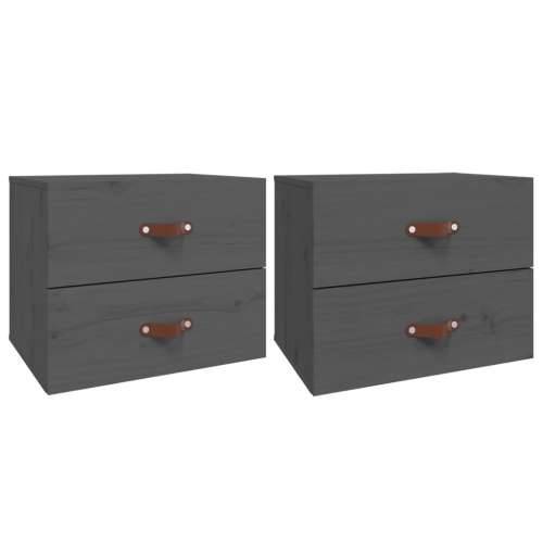 Zidni noćni ormarići 2 kom siva 50x36x40 cm - Siva 2 1 Cijena