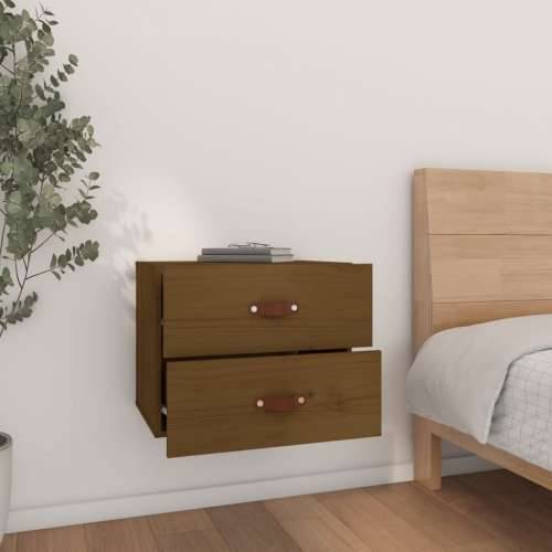 Zidni noćni ormarići 2 kom Smeđa boja meda 50x36x40 cm - boja meda 2 1 Cijena