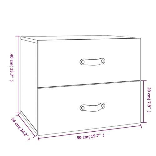 Zidni noćni ormarići 2 kom Smeđa boja meda 50x36x40 cm - boja meda 2 1 Cijena