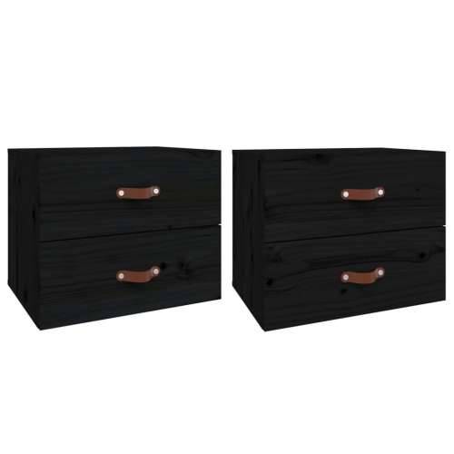 Zidni noćni ormarići 2 kom Crna 50x36x40 cm - Crna 2 1 Cijena