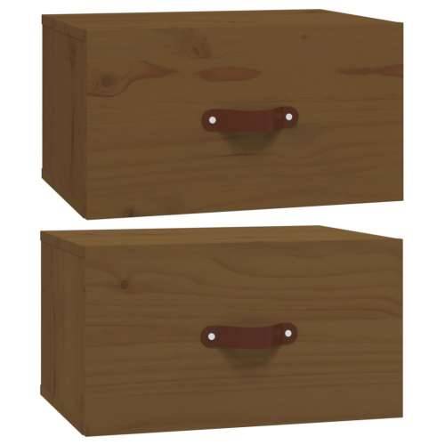 Zidni noćni ormarići 2 kom Smeđa boja meda 40 x 29,5 x 22 cm - boja meda 2 1 Cijena