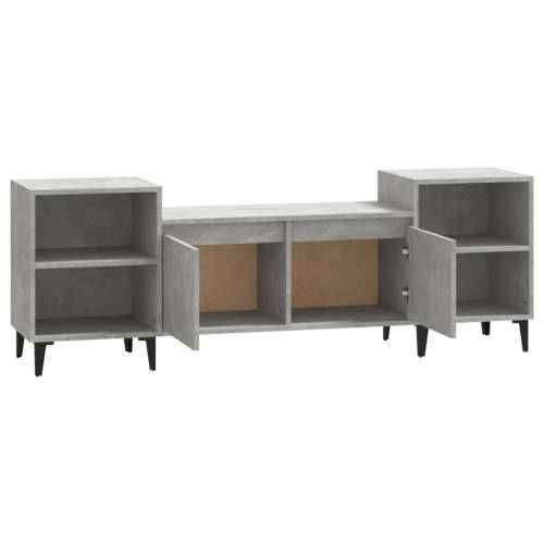 TV ormarić boja betona 160x35x55 cm od konstruiranog drva - Beton siva 1 Cijena